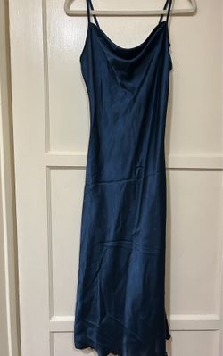Royal Blue Silk Dress XS