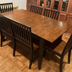 Dining Room Table/Bench and 4 Chairs