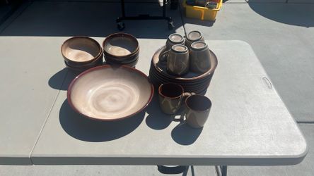Dish Set Of 6 Brown