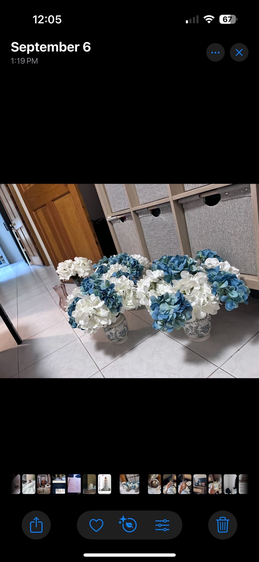 Faux Flower Centerpieces (6)