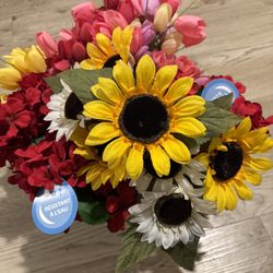 Lot Of Imitation Flowers