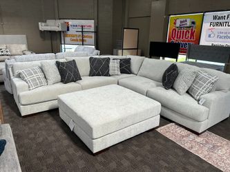 Light gray large custom sectional