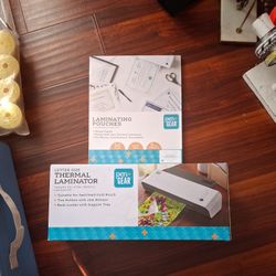 THERMAL LAMINATOR PLUS LAMINATING POUCHES - NEW