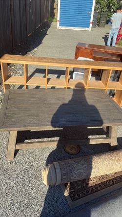 Wood coffee table