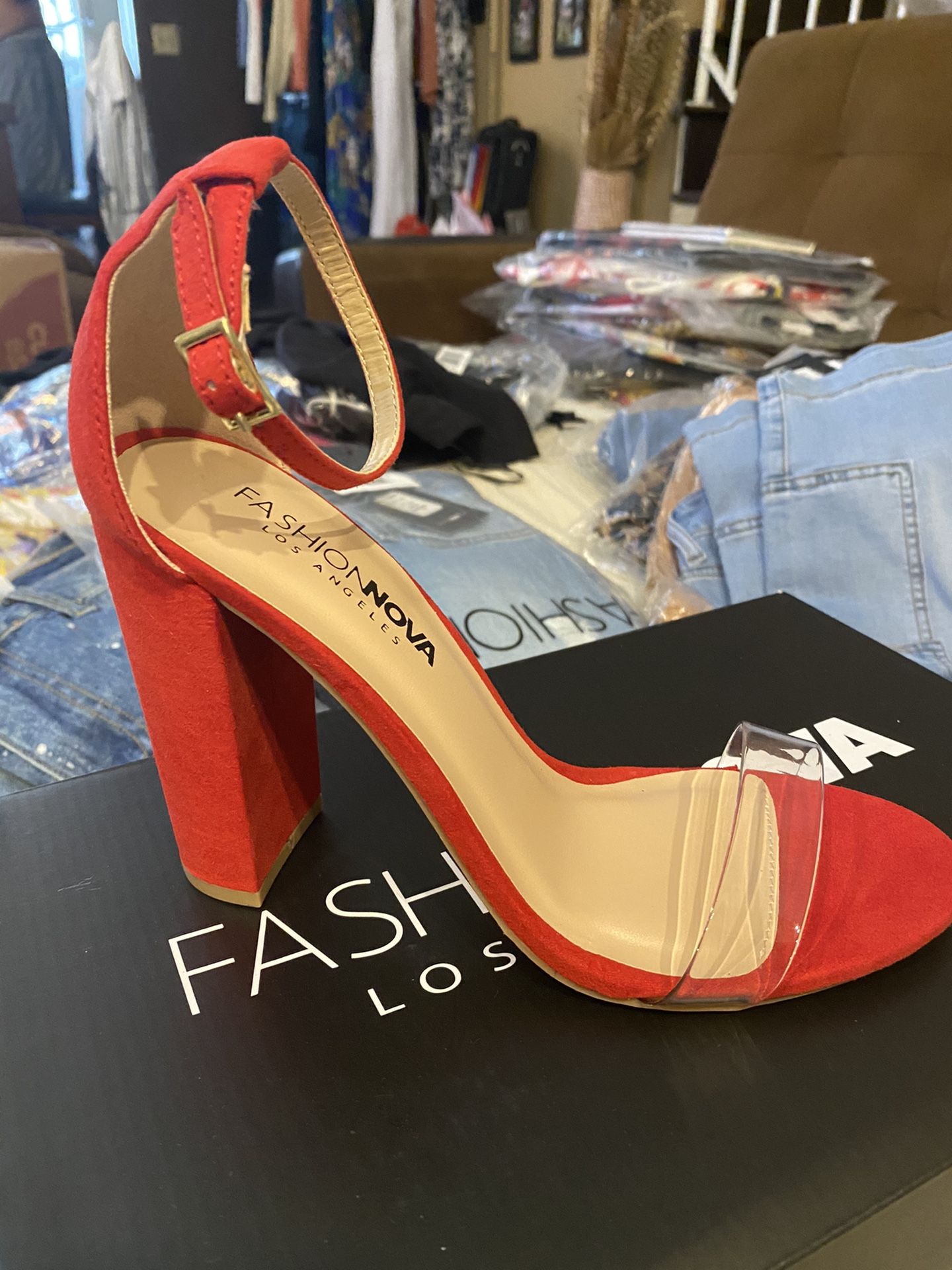 Fashion Nova red shoe
