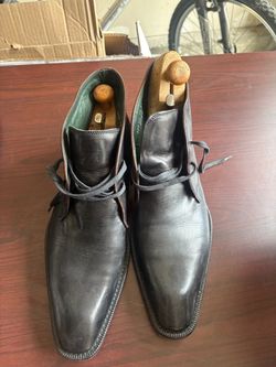 Black Leather Chukka Boots