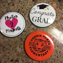 Round Graduation Buttons / Pins $4/ea