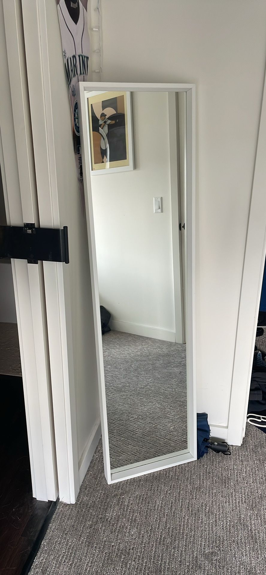 IKEA NISSEDAL Mirror, white, 15 3/4x59 "