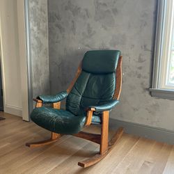 Mid Century Modern Vintage Scandinavian Rocking Chair 