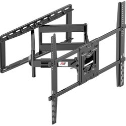 NB North Bayou Heavy Duty TV Wall Mount Double Arms Articulating Swivel TV Bracket for Most 75”-110 inch LED LCD OLED TVs VESA Compatible Hold up to 2
