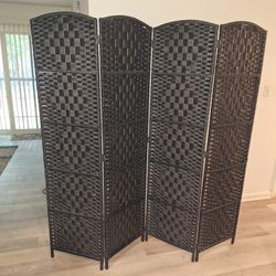 Black Room Divider ,  (4 Panels)