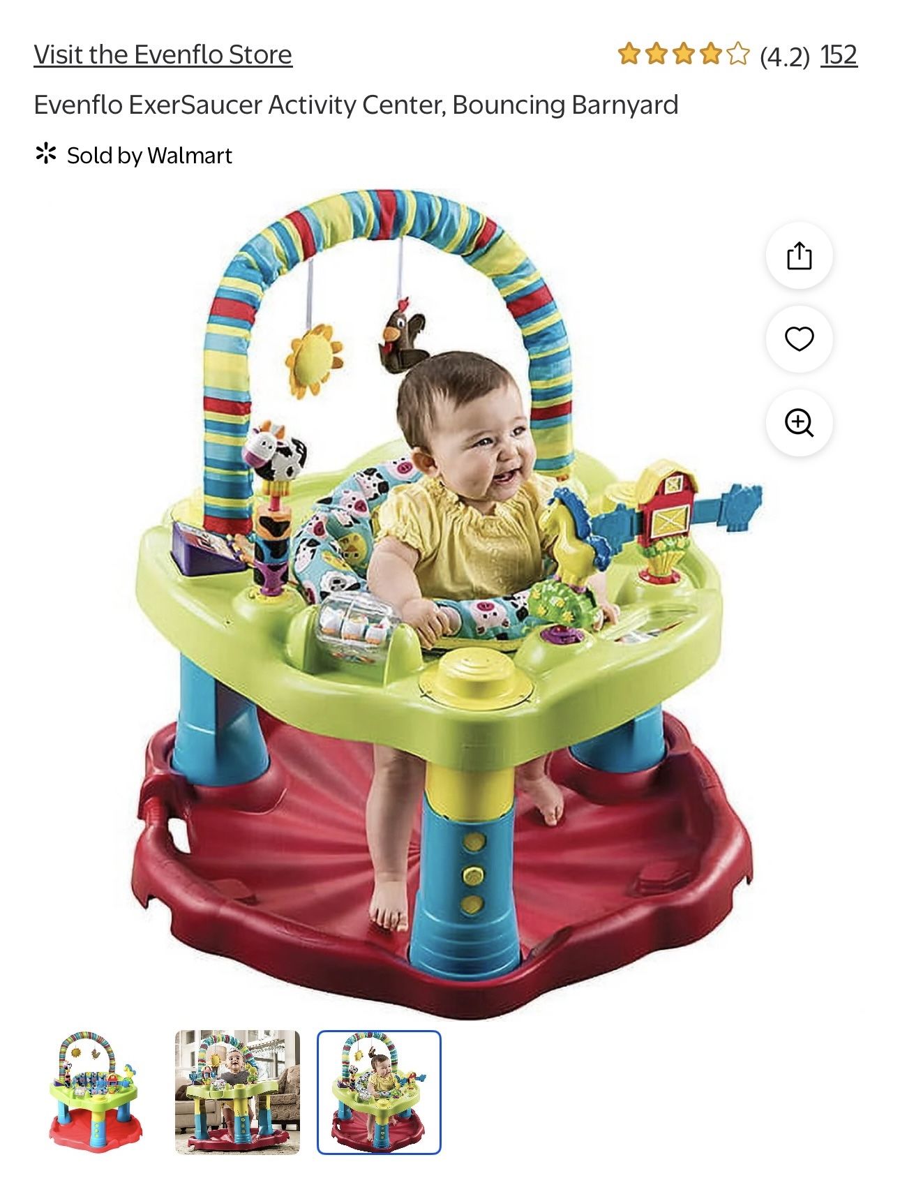 Evenflo ExerSaucer Activity Center, Bouncing Barnyard
