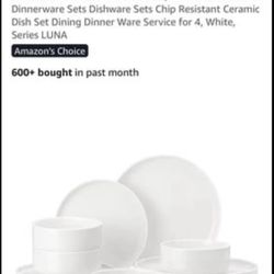 New White Porcelain Dinnerware Set 