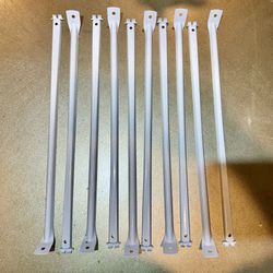 ten 16” angle mounting brackets for closet wire shelving