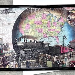Trains Across America Framed - 21x29”