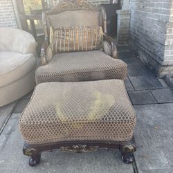 Accent Chair With Ottoman 