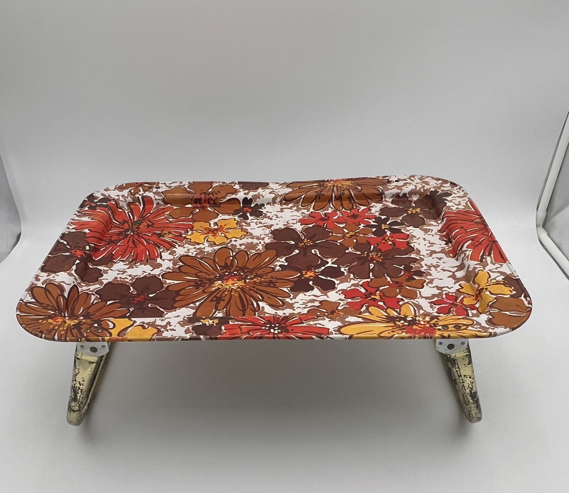 Vintage Retro TV Lap Tray With Folding Legs