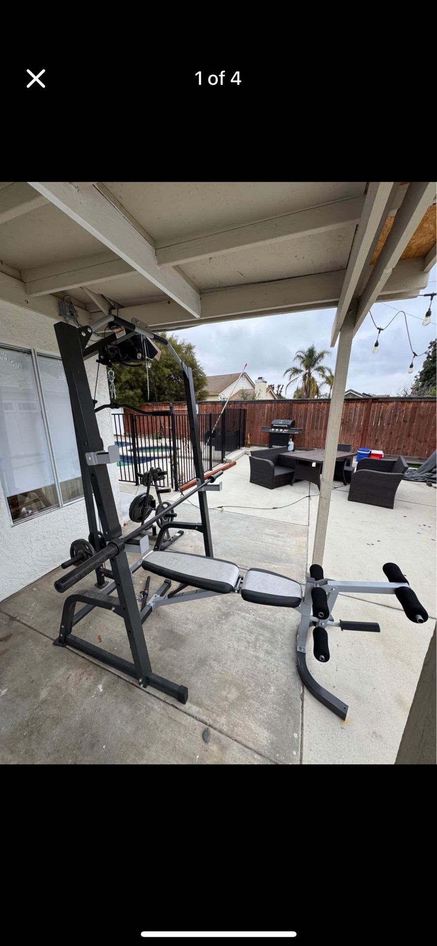 Gym and bench set