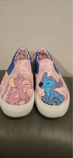 Disney Stitch & Angel Slip-On Sneakers Shoes - Women's Size 8.5 (New with Tags)