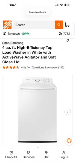 samsung top load washer