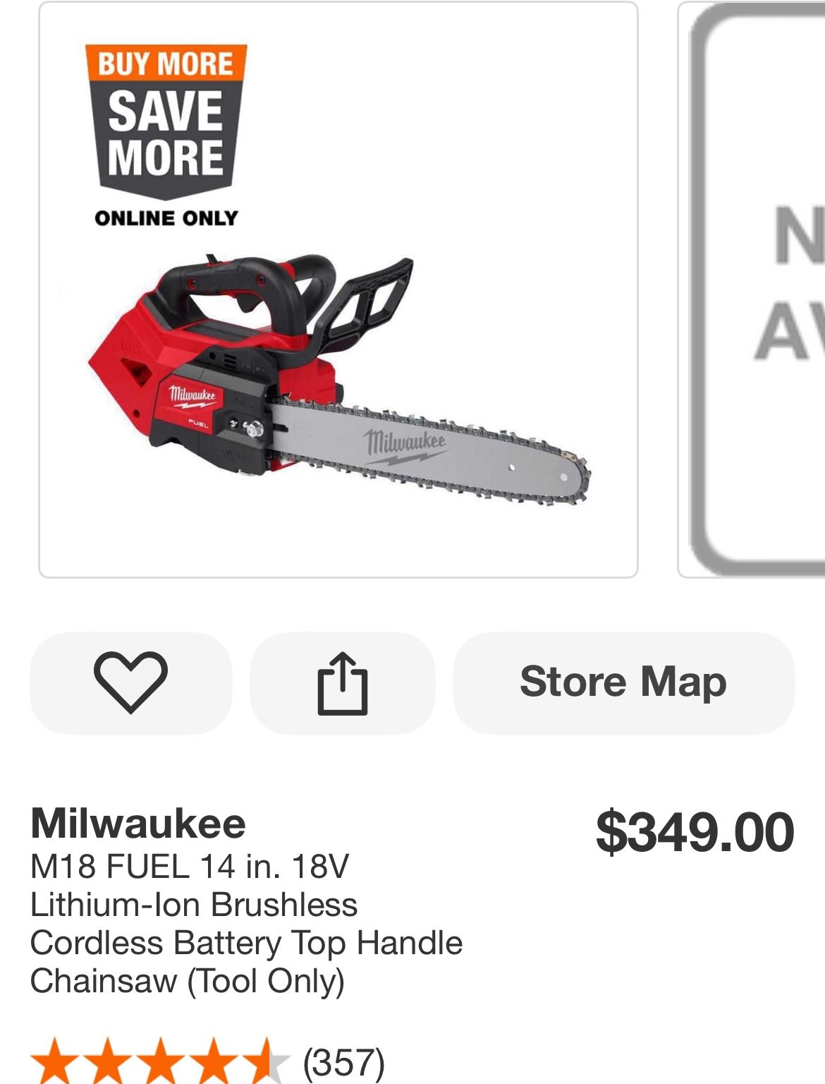 Milwaukee Fuel M18 Chainsaw 
