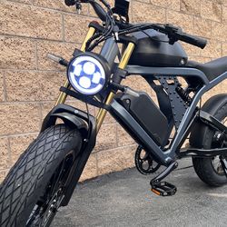 1500 Watt/ 2000 W Electric Dual Battery E-Bike, 40mph, Full Suspension