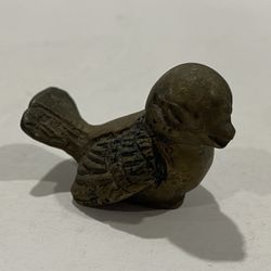 Vintage Brass Bird Figurine Paperweight 1.5” long