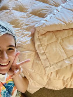 DOWN FEATHER BLANKET COMFORTER SET (2)