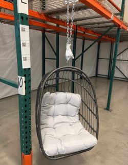 New Outdoor Patio Ceiling Tree Hanging Birdcage Egg Chair 350 lbs Capacity Foldable