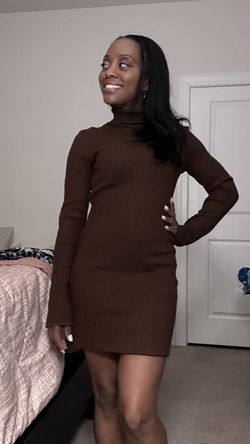 Brown Sweater Dress-Size Small