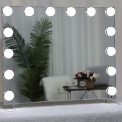 BEAUTME Light Up Mirror Vanity Mirror with Lights,Hollywood Makeup Mirror with 14pcs Led Bulbs,Large Tabletop Mirror or Wall Mounted Mirror Smart Touc