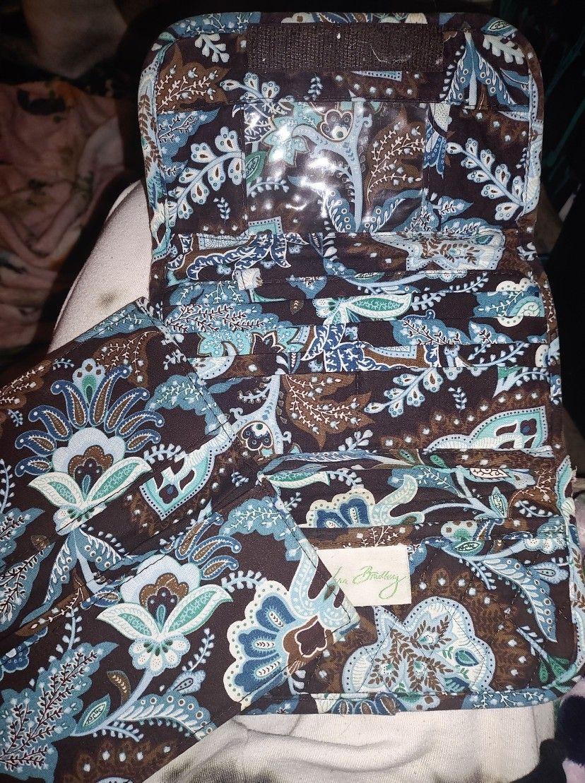 Vera Bradley Fold Out Wallet With Matching Check Book Cover 