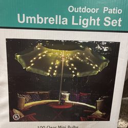 Outdoor Patio Umbrella Light Set