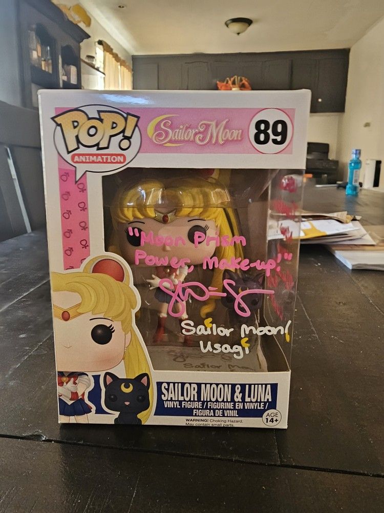 Sailor Moon And Luna Duel Signed Funko Pop