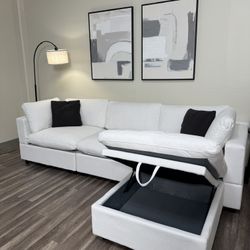 FREE DELIVERY NEW IN BOX White Modular Cloud Sectional Couch Financing Available 