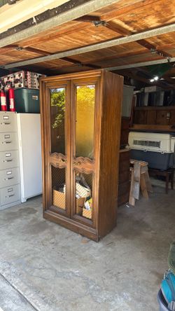 Vintage 1960s Drexel Rapport Cabinet / Curio Display – Solid Wood