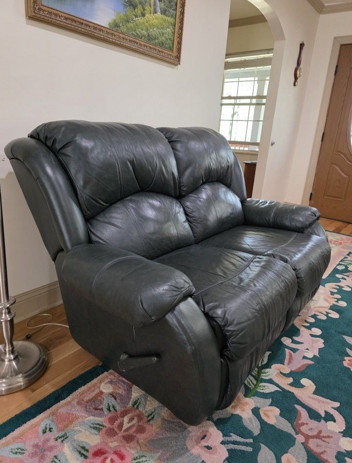 Leather Loveseat With Recliners