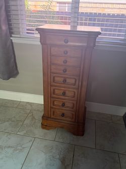 Jewelry cabinet solid wood