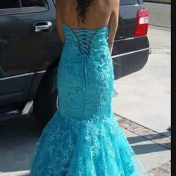Mermaid  Sparkle Prom dress With Corset Back