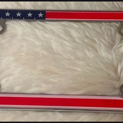 U.S. Flag motorcycle License Plate Frame