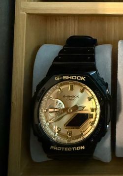 Casio G-Shock Black and Gold Watch