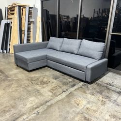 FRIHETEN Sleeper sectional,3 seat w/storage, Skiftebo dark gray