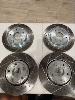 10TH GEN SI FRONT AND REAR DRILLED AND SLOTTED ROTORS