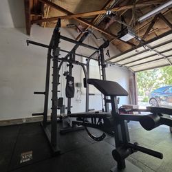 Smith Machine 2001 | Multi-Use Adj Bench | Gym Equipment | Fitness | Squat Rack | Excercise |🔴WEIGHTS AND BARBELL SOLD SEPARATELY 🔴 FREE DELIVERY 🚚