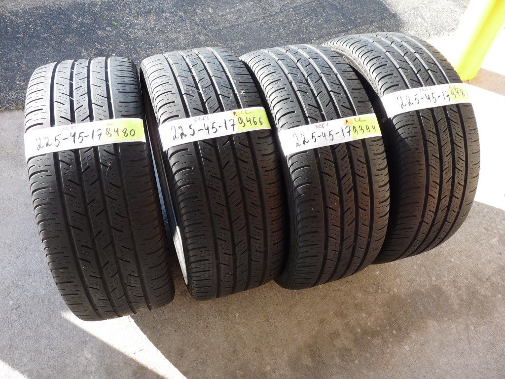 G169 225 45 17 Continental ContiProContact 4 used tires 55% life