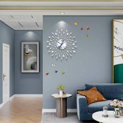 FLEBLE Large Wall Clocks for Living Room Decor Modern Silent Wall Clock#1711MR6