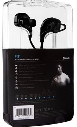 Tenqa FIT Wireless Bluetooth Earbuds for Running/Sports Handsfree Wireless Headset for Smartphones, such as iPhone, Nokia, HTC, Samsung, LG, Moto, PC