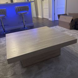 Wood Marble Design Coffee Table 