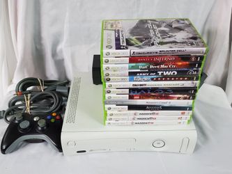 Xbox 360 with games