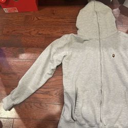 Gray BAPE Hoodie Small Logo On Chest Legit